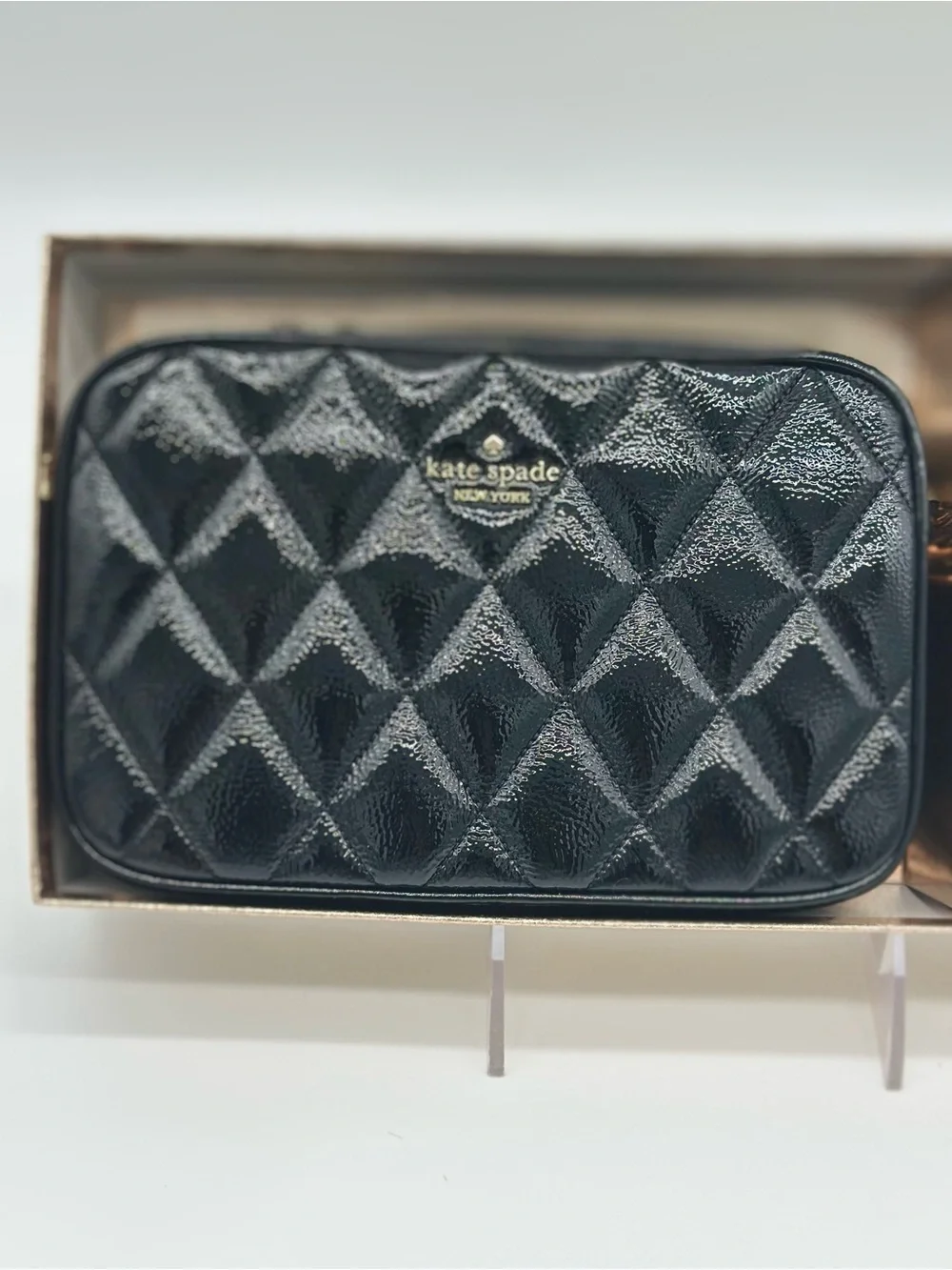 kate spade Black Quilted Zip Wallet and Card Holder Gift Set
